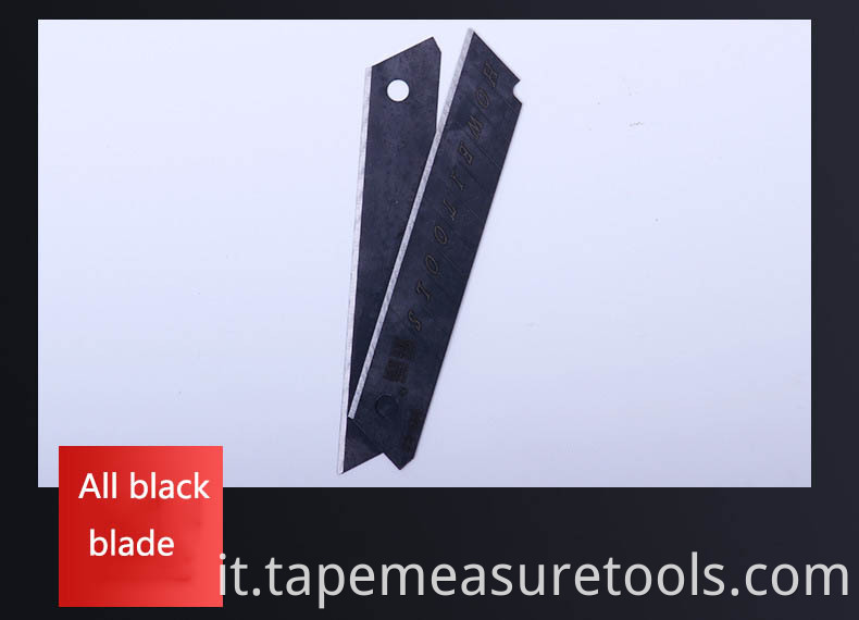 Lama artistica da 18 mm, spessore 0,5/0,6 mm, lama per carta da parati bianca nera, taglio della carta affilata, lame nere sfuse